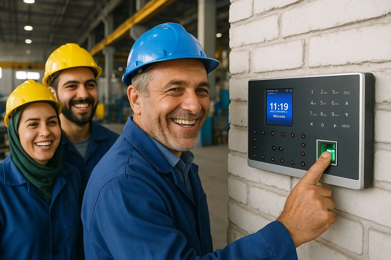 دستگاه حضور و غیاب کارخانه جهان گستر پارس